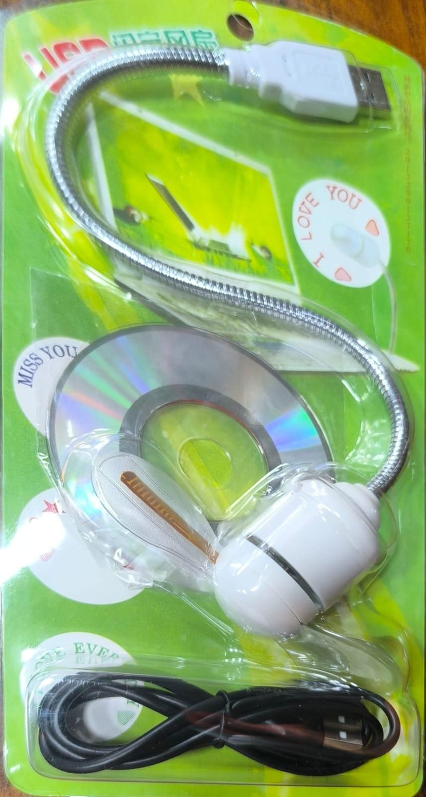 USB LED Fan with CD Customized Message