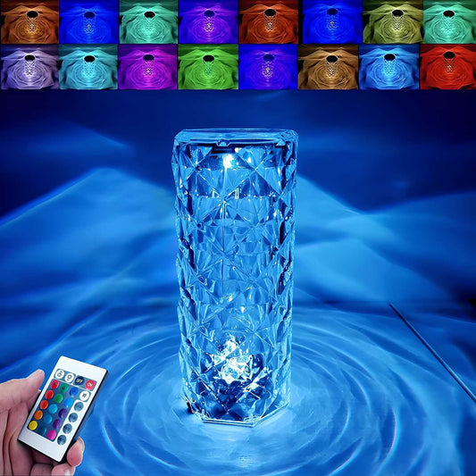 Color Changing Rose Crystal Lamp
