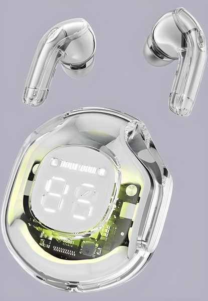 Wireless Earphones Bluetooth LED Power Display